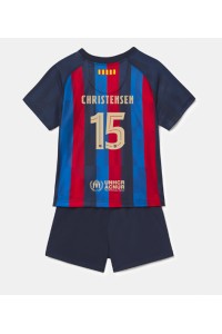 Barcelona Andreas Christensen #15 Babytruitje Thuis tenue Kind 2022-23 Korte Mouw (+ Korte broeken)